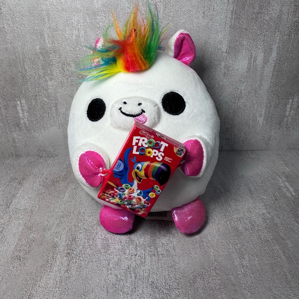 Zuru Snackles Richard The Unicorn Froot Loops 5" Mini Brands Stuffed Plush